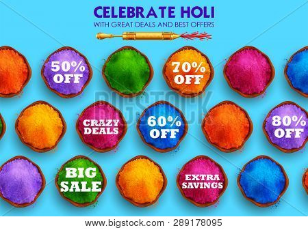 Colorful Happy Holi Background For Color Festival Of India Celebration Greetings