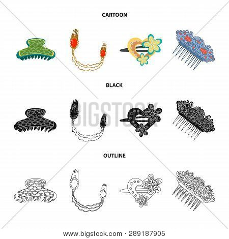 Vector Illustration Of Beauty And Fashion Icon. Set Of Beauty And Female Vector Icon For Stock.