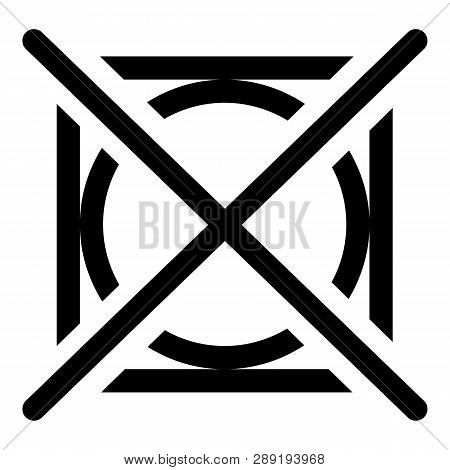 Do Not Tumble Dry Icon. Outline Do Not Tumble Dry Icon For Web Design Isolated On White Background