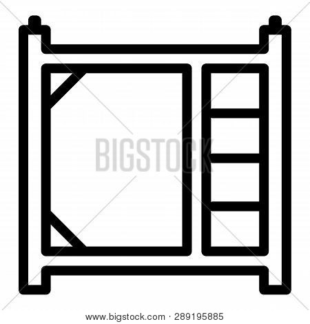 Scaffolding Piece Icon. Outline Scaffolding Piece Icon For Web Design Isolated On White Background