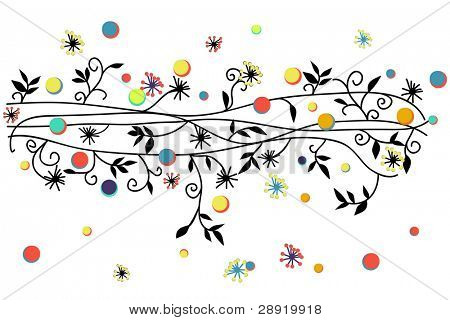 abstracte dot en bloem achtergrond
