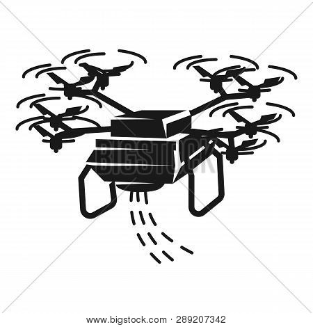 Drone Sower Icon. Simple Illustration Of Drone Sower Icon For Web Design Isolated On White Backgroun