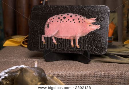 Mantel individual de cerdo