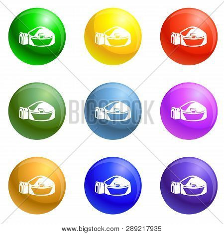 Big Igloo Icons 9 Color Set Isolated On White Background For Any Web Design