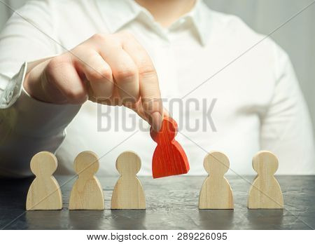 Businesswoman Dismisses The Employee From The Team. Personnel Management. Bad Worker. Demotion. The 
