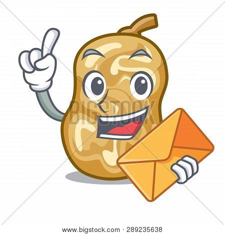 With Envelope Raisins Isolated With In The Mascot