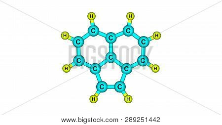 Acenaphthylene Molecular Structure Isolated On White