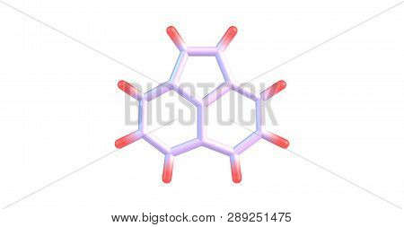 Acenaphthylene Molecular Structure Isolated On White