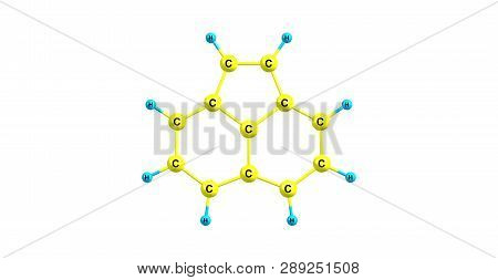 Acenaphthylene Molecular Structure Isolated On White