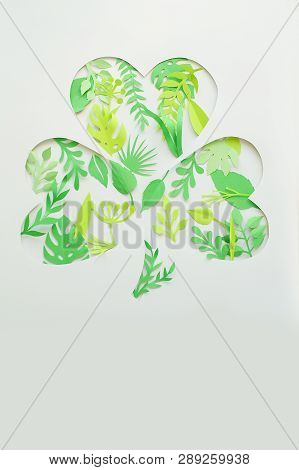 Happy St.patricks Day Shamrock Text Greeting Card