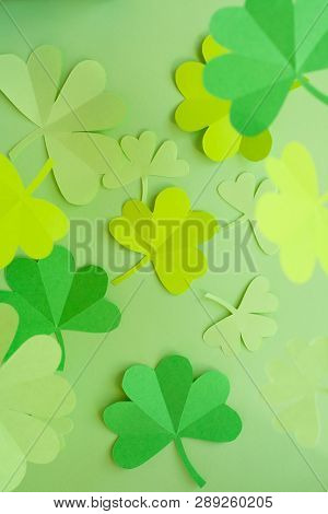 Happy St.patricks Day Shamrock Text Greeting Card