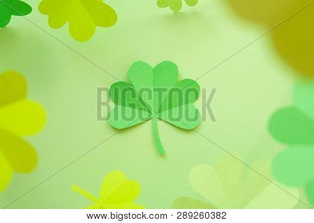 Happy St.patricks Day Shamrock Text Greeting Card