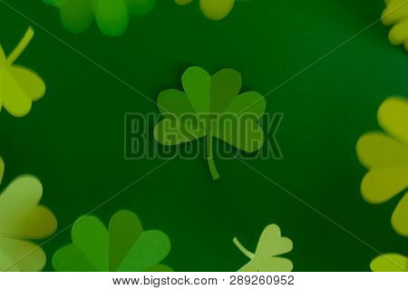 Happy St.patricks Day Shamrock Text Greeting Card