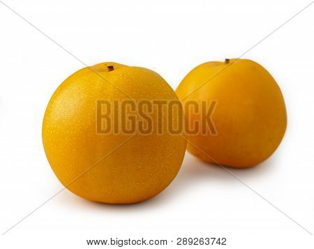 Snow Pear Fruit Isolated On White Background.(this Has Clipping Path)