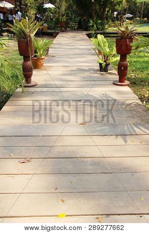 Bridge Over A Cannal In Countryside , Thailand