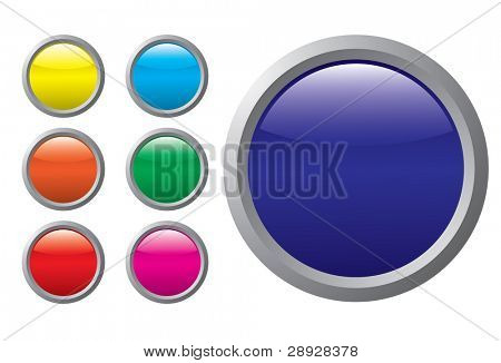 botões coloridos em um fundo branco
