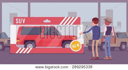 Expensive Toy For A Man. Male Person Gifted With A Wrapped Car For Entertainment, Real Vehicle In A 