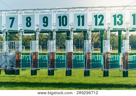 Polish Riding Competitions, Starting Gates For Horses.