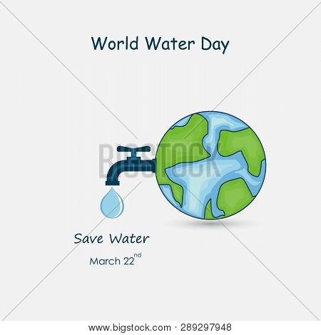 The Globe,water Drop And Water Tap Icon.the Globe Icon Vector Logo Design Template.world Water Day I