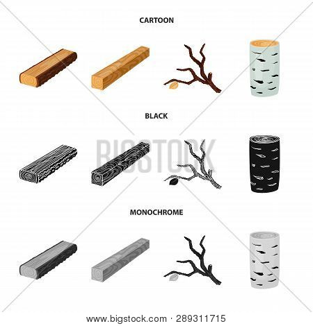 Vector Design Of Tree   And Raw  Logo. Collection Of Tree   And Construction Vector Icon For Stock.