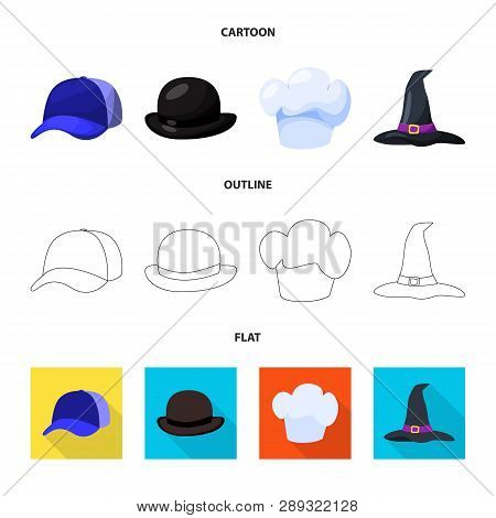 Isolated Object Of Clothing And Cap Symbol. Set Of Clothing And Beret Stock Vector Illustration.