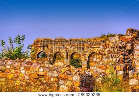 New Delhi, India - December 2: Tomb Of Alauddin Khalji At Qutub Minar Complex On December 2, 2018 In