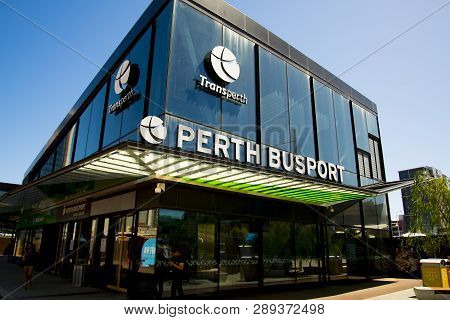 Perth, Australia - March 2, 2019: Perth Busport Is An Underground Bus Station Officially Opened In 2