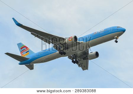 Bangkok, Thailand - Sep 17, 2018. A Boeing 767-300er Airplane Of Arkia - Israeli Airlines Landing At