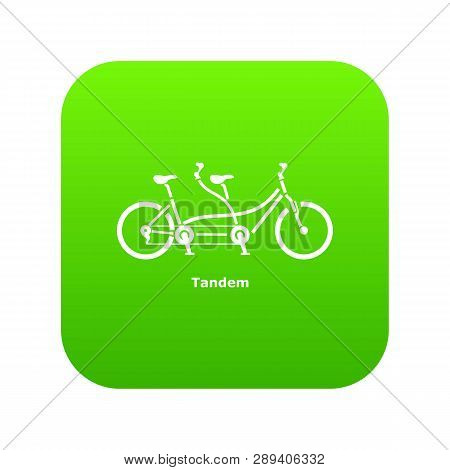 Tandem Bicycle Icon. Simple Illustration Of Tandem Bicycle Vector Icon For Web
