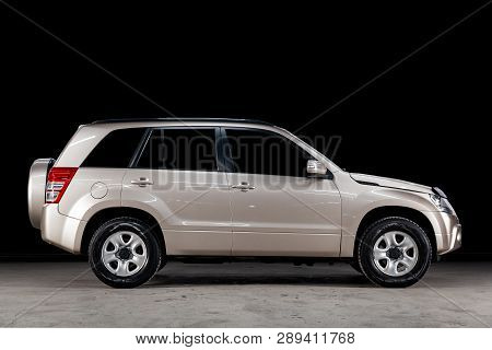 Novosibirsk, Russia - March 10, 2019:  Suzuki Grand Vitara, Side View. Photography Of A Modern Car  