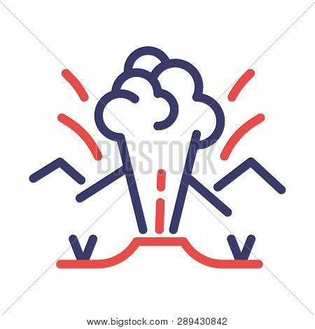 A Yellowstone Vector Illustration In Flat Outline Design