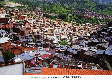Famous District 13 of Medellin, Colombia, South America