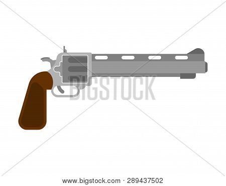 Cowboy Gun Isolated. Wild West Gunfighter Weapon. Western Handgun