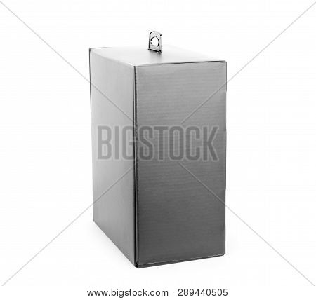 Black Blank Box Isolated On White Background