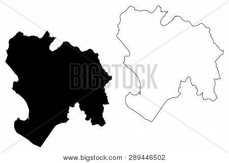 Department Of Piura (republic Of Peru, Regions Of Peru) Map Vector Illustration, Scribble Sketch Piu