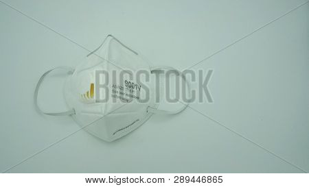 N95 Mask Help To Protect Dust And Other Particle, Put On White Background.