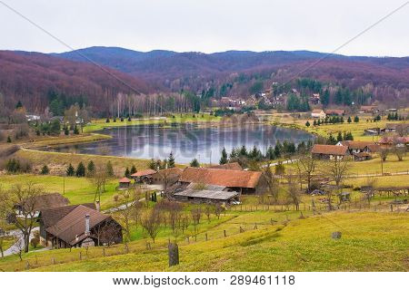 The Winter Landscape Around Podgaric In Bjelovar-bilogora County, Central Croatia