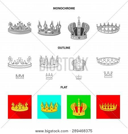 Vector Design Of Medieval And Nobility Icon. Set Of Medieval And Monarchy Vector Icon For Stock.
