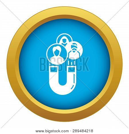 Magnet Client Retention Icon Blue Vector Isolated On White Background For Any Design