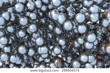 Steel Rusty Ball 3D Illustration Texture