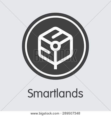 Slt - Smartlands. The Market Logo Of Coin Or Market Emblem.