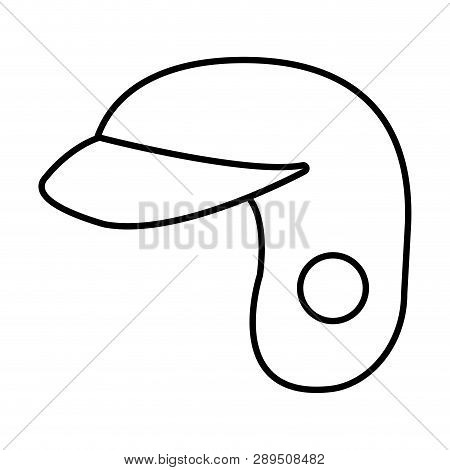 Motorcycle Hemlet Icon Isolated Black And White Vector Illustration Graphic Design