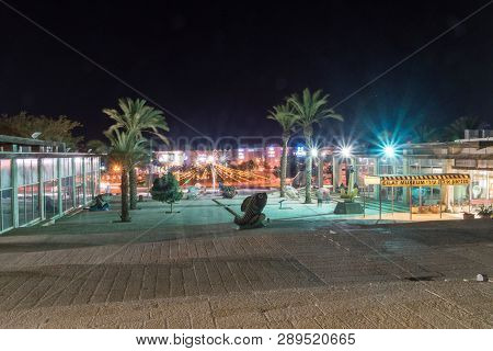 Eilat, Israel - February 9, 2019: View From Gan Binyamin Central Park.