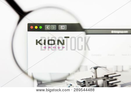 Los Angeles, California, Usa - 13 March 2019: Illustrative Editorial, Kion Group Website Homepage. K