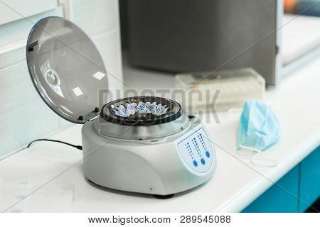 Test-tube Centrifuge. Sedimentation Of Form Elements, Cord Blood Nucleated Cells, Plasma Production.