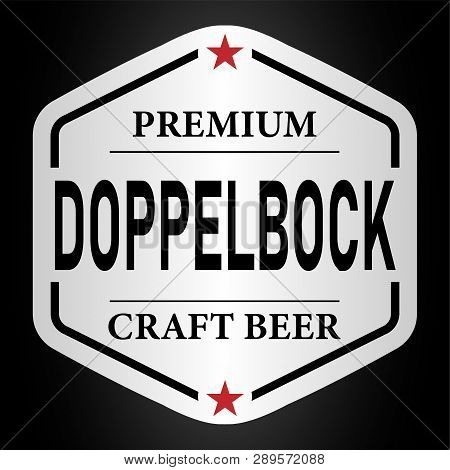 Premium Doppelbock Craft Beer Lable Web Badge Icon
