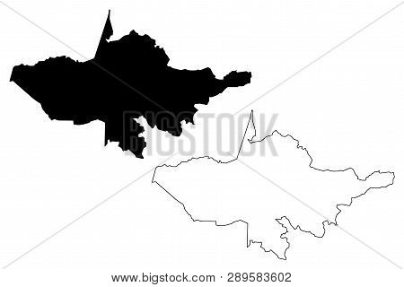 Andijan Region (republic Of Uzbekistan, Regions Of Uzbekistan) Map Vector Illustration, Scribble Ske