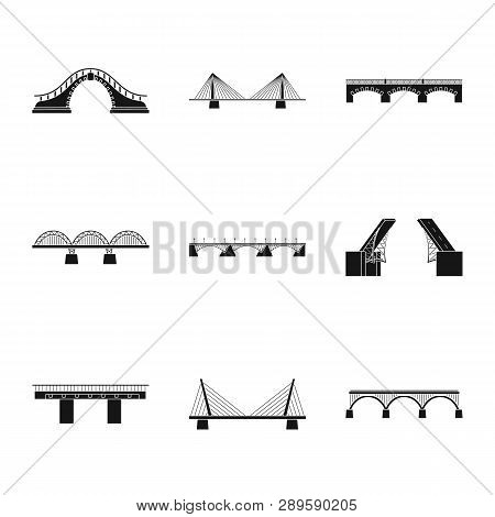 Vector Illustration Of Construct And Side Icon. Set Of Construct And Bridge Stock Symbol For Web.