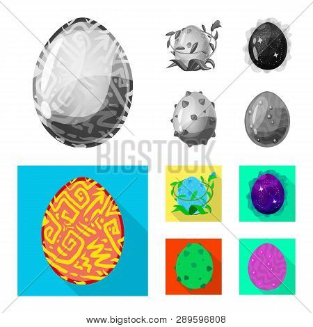 Vector Design Of Animal And Prehistoric Symbol. Set Of Animal And Cute  Vector Icon For Stock.