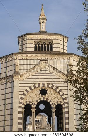 Milan, Lombardy, Italy: Exterior Of The Historic Cemetery Known As Cimitero Monumentale